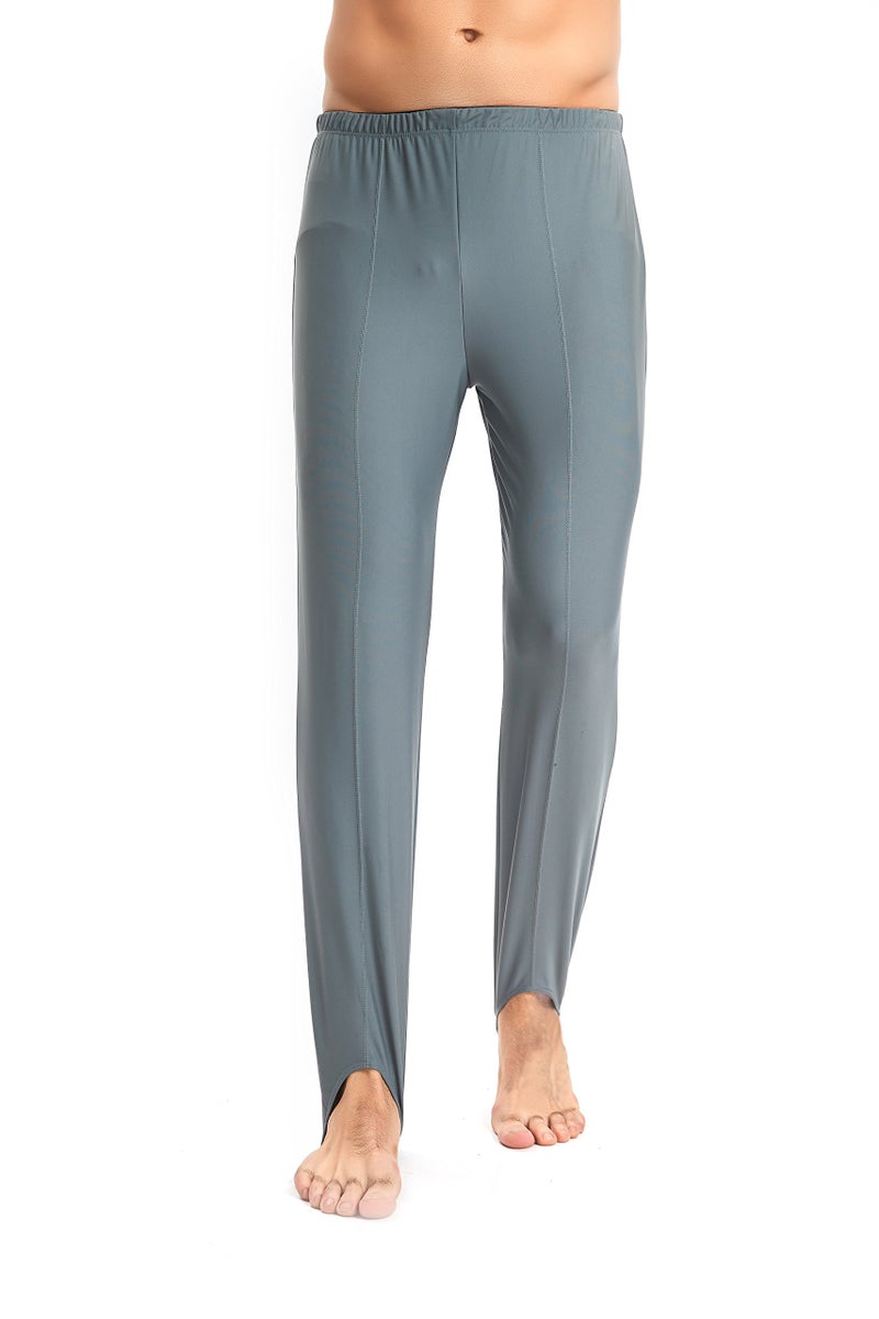 NEW DANCE Mens and Boys Gymnastics Pants Leotard Youth Ballet Tights Stirrup Pants for Dance Yoga Practice Athletic Gray - Image 1